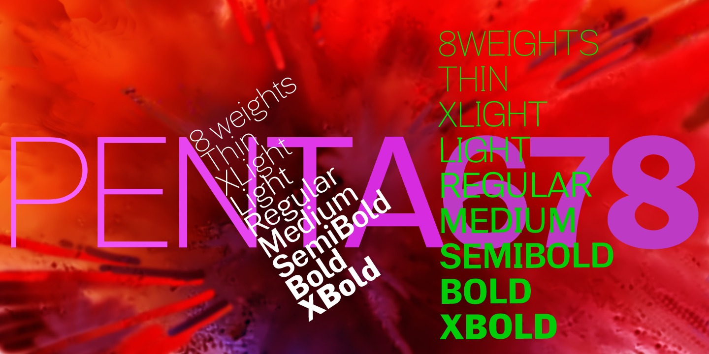 Penta Rounded Extra light Font preview